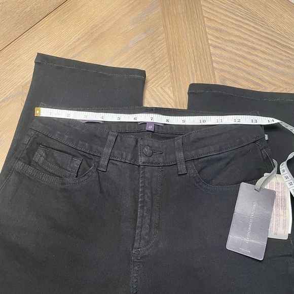 NWT NYDJ Marilyn Straight Leg Washed Black Jeans petite - Picture 11 of 12